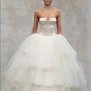 Reem Acra Vintage Bridal Ball Gown with Corset